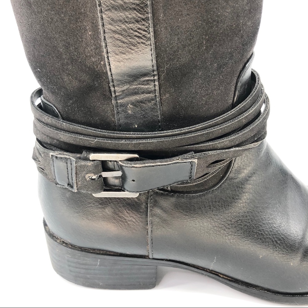 Chaps Gari Women’s/ Girl’s Moto Black Boots Size 5 - Picture 2 of 8